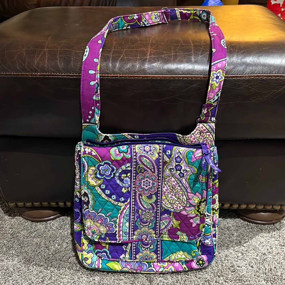 Vera Bradley Purple Paisley Large Crossbody